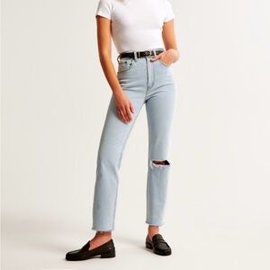 NEW Size 27 Abercrombie Cropped Holey Jeans